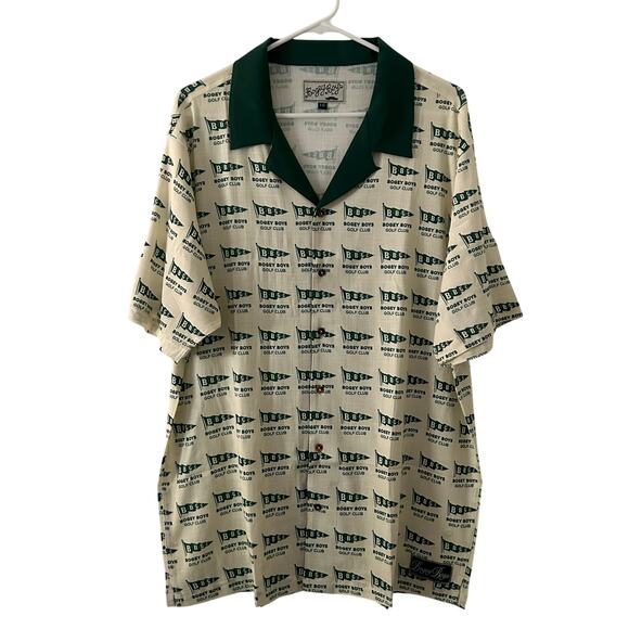 Bogey Boys Other - Bogey Boys Men's Logo Button Front Retro Golf Bowling Style Shirt L Large New
